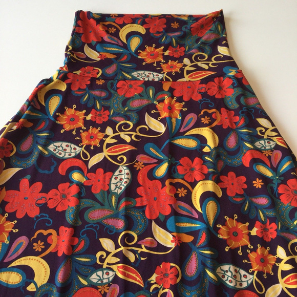 LuLaRoe Dresses & Skirts - Paisley Floral Maxi Skirt LuLaRoe Yoga Band Waist